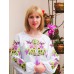 Embroidered blouse "Purple Lilly Mood"